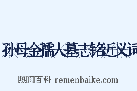 孙母金孺人墓志铭近义词是什么意思的图片